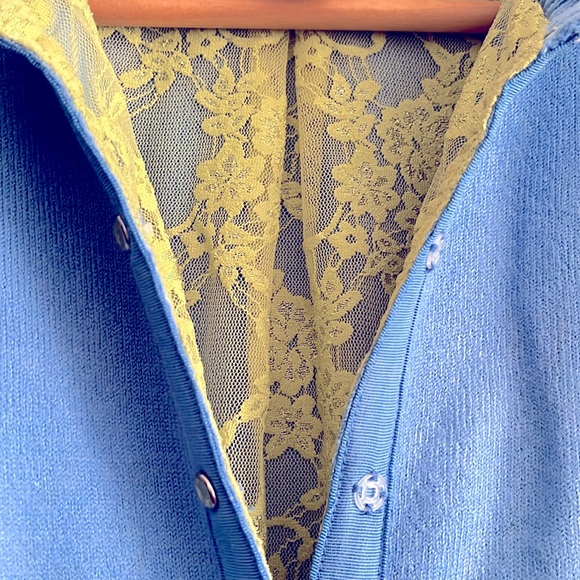 I.E. Petite Blue Cardigan, Petite Small - Picture 6 of 8